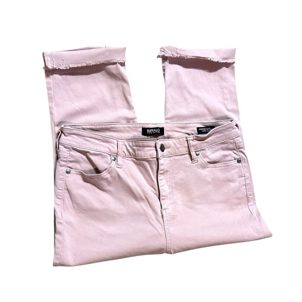 High rise Cropped jeans size 10 Havana Buffalo David Bitton soft pink stretch